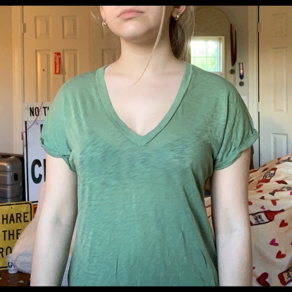 Splendid green t-shirt high low dress - Picture 4 of 5